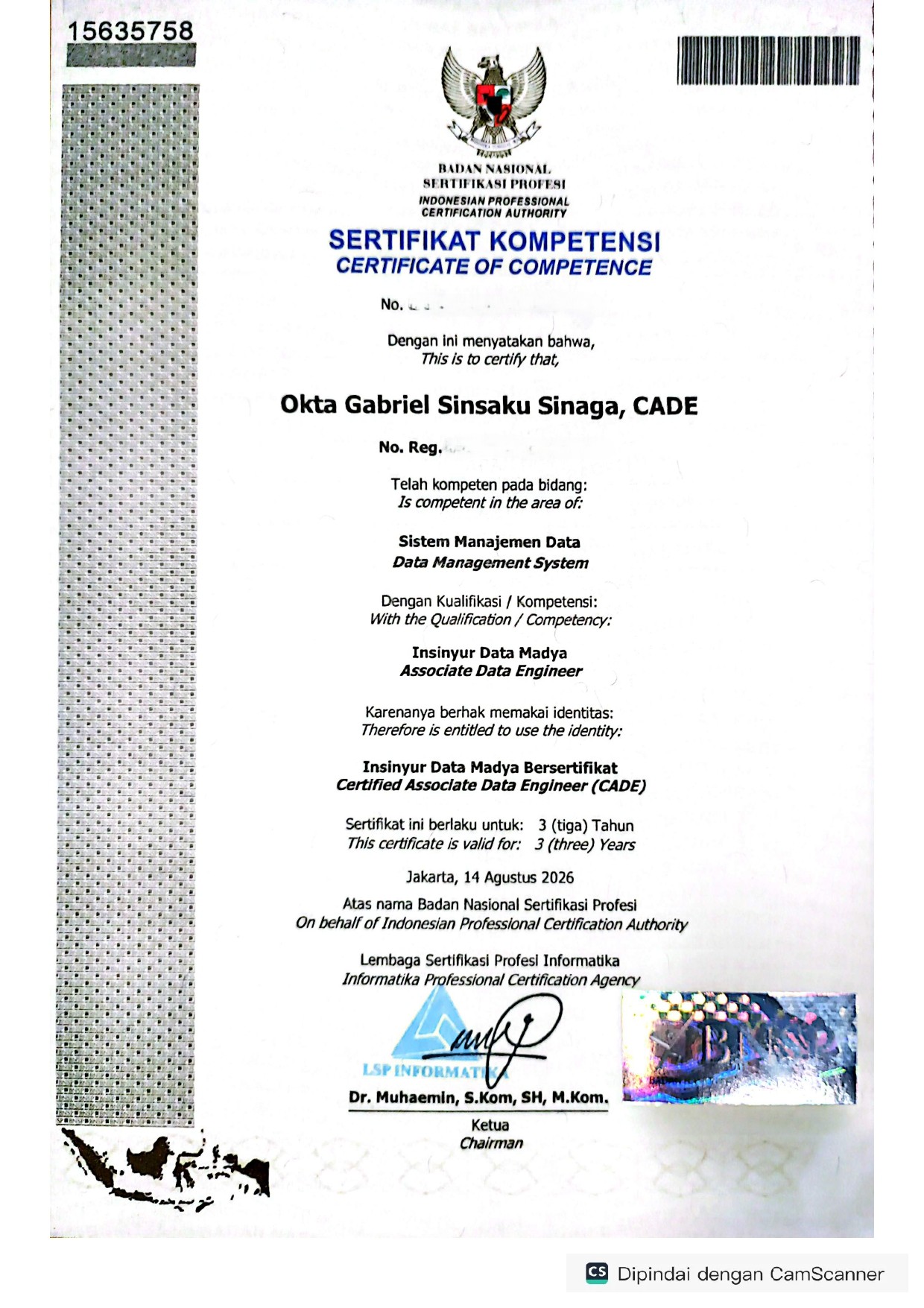 Sertifikasi Kompetensi BNSP - Associate Data Engineer